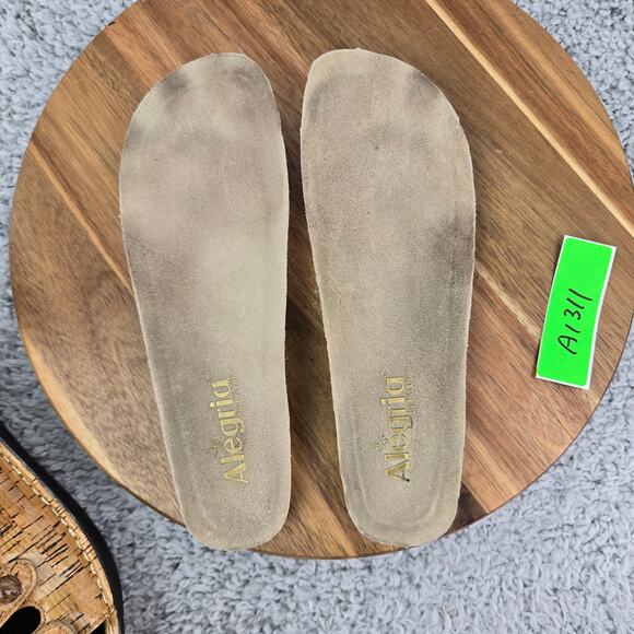 Alegria Fiona Cork Pattern Patent Leather Casual Comfort Slide Sandals Womens 38 - Picture 13 of 13